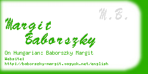 margit baborszky business card